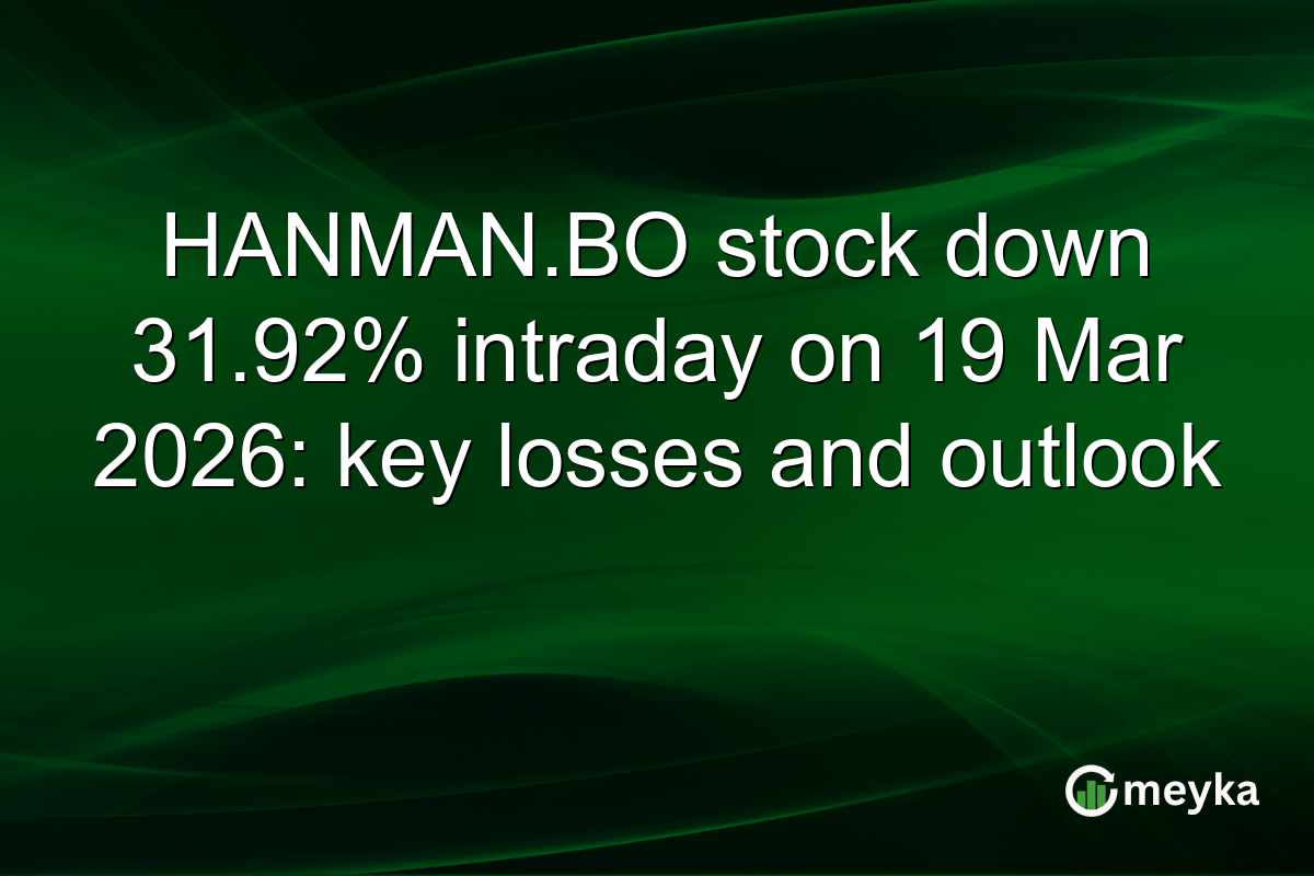 HANMAN.BO stock down 31.92% intraday on 19 Mar 2026: key losses and outlook