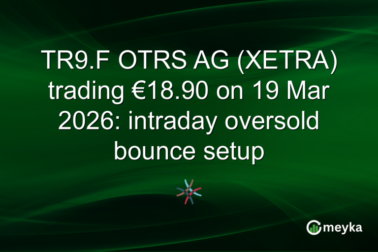 TR9.F OTRS AG (XETRA) trading €18.90 on 19 Mar 2026: intraday oversold bounce setup