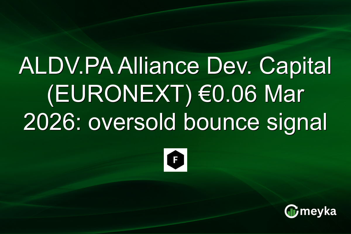 ALDV.PA Alliance Dev. Capital (EURONEXT) €0.06 Mar 2026: oversold bounce signal