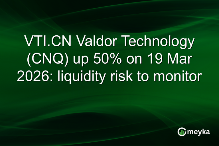 VTI.CN Valdor Technology (CNQ) up 50% on 19 Mar 2026: liquidity risk to monitor