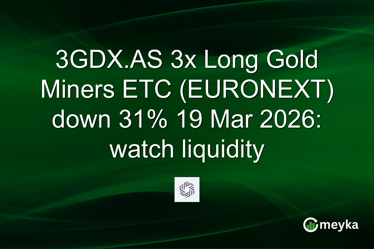3GDX.AS 3x Long Gold Miners ETC (EURONEXT) down 31% 19 Mar 2026: watch liquidity