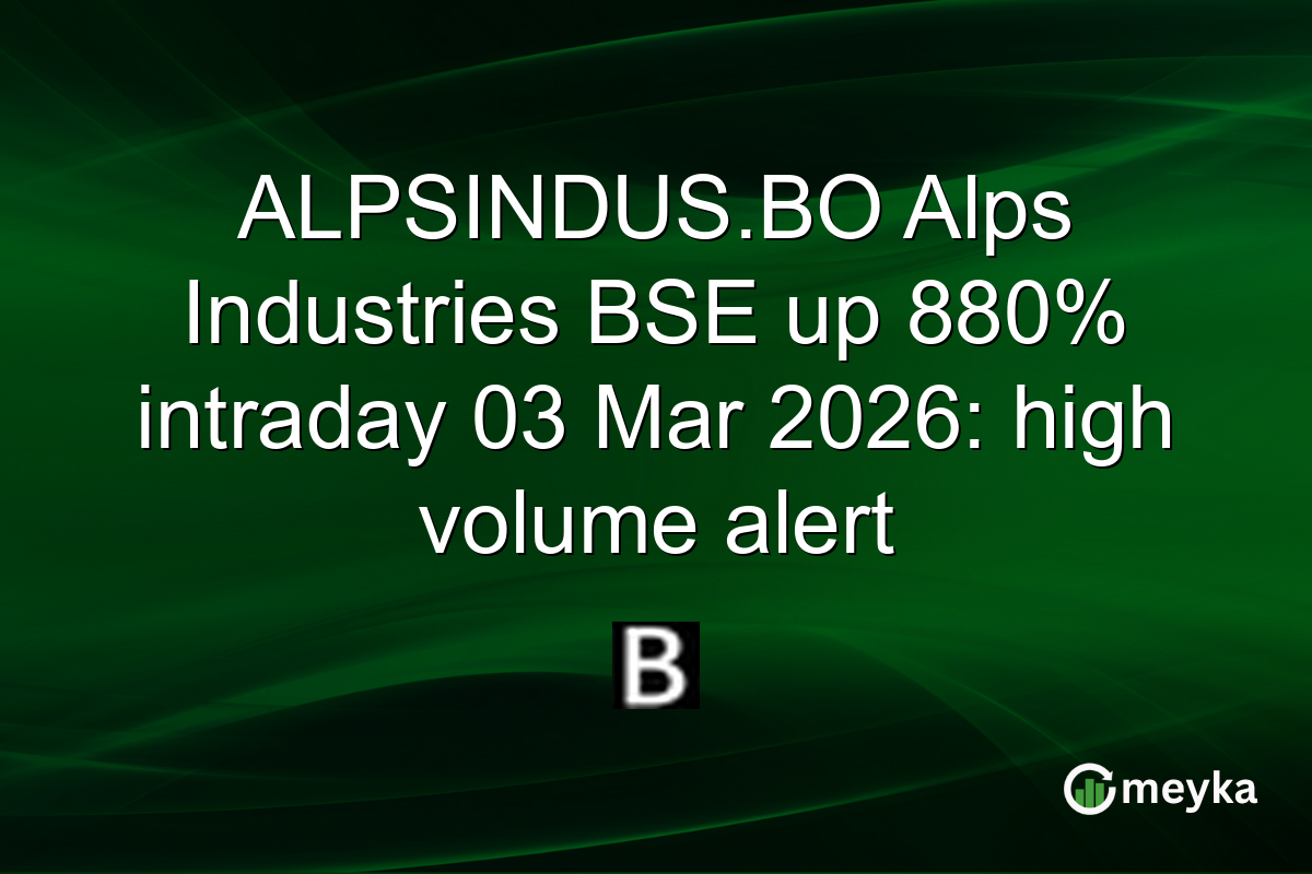ALPSINDUS.BO Alps Industries BSE up 880% intraday 03 Mar 2026: high volume alert