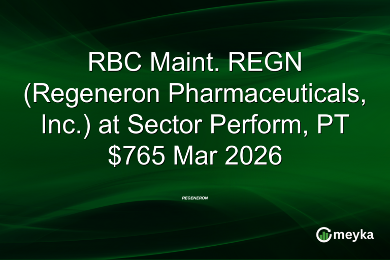 RBC Maint. REGN (Regeneron Pharmaceuticals, Inc.) at Sector Perform, PT $765 Mar 2026