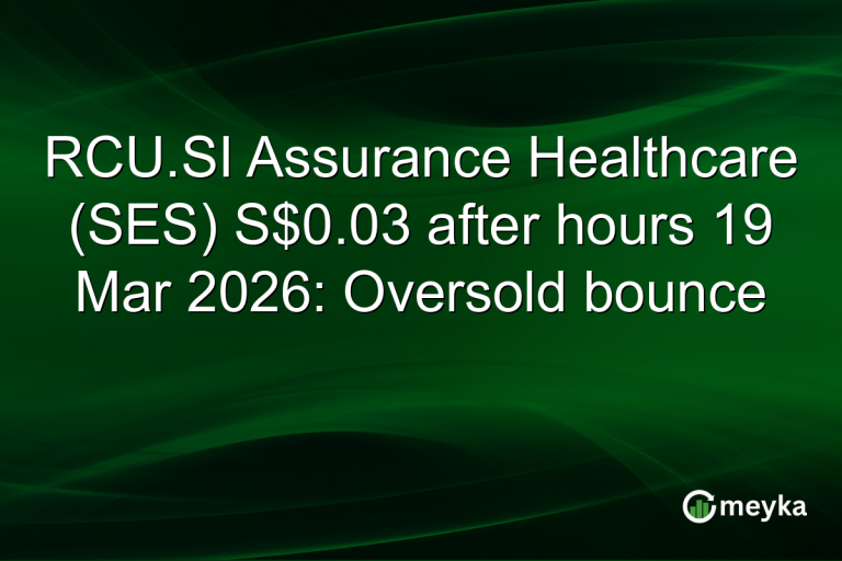 RCU.SI Assurance Healthcare (SES) S$0.03 after hours 19 Mar 2026: Oversold bounce