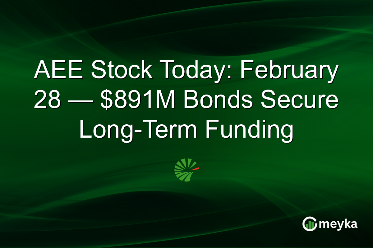 AEE Stock Today: February 28 — $891M Bonds Secure Long-Term Funding