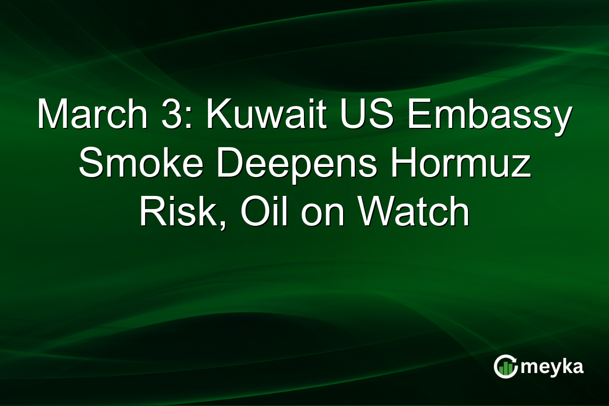 March 3: Kuwait US Embassy Smoke Deepens Hormuz Risk, Oil on Watch