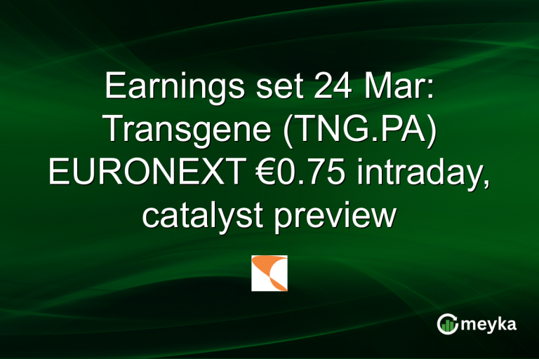 Earnings set 24 Mar: Transgene (TNG.PA) EURONEXT €0.75 intraday, catalyst preview