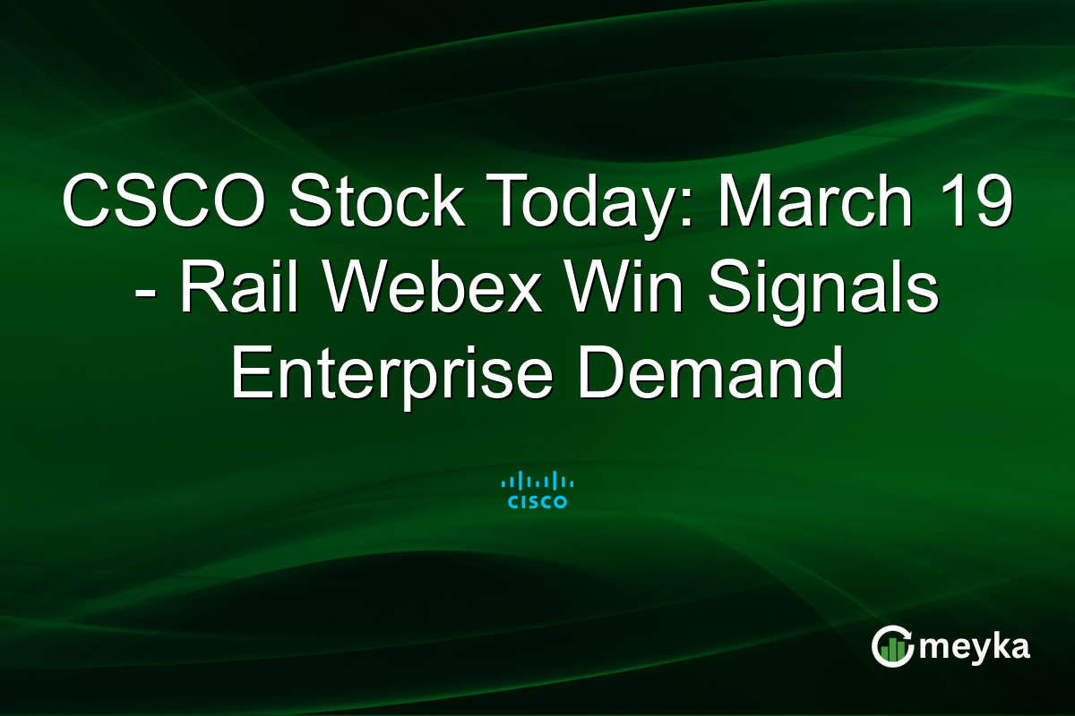 CSCO Stock Today: March 19 – Rail Webex Win Signals Enterprise Demand