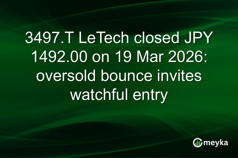 3497.T LeTech closed JPY 1492.00 on 19 Mar 2026: oversold bounce invites watchful entry
