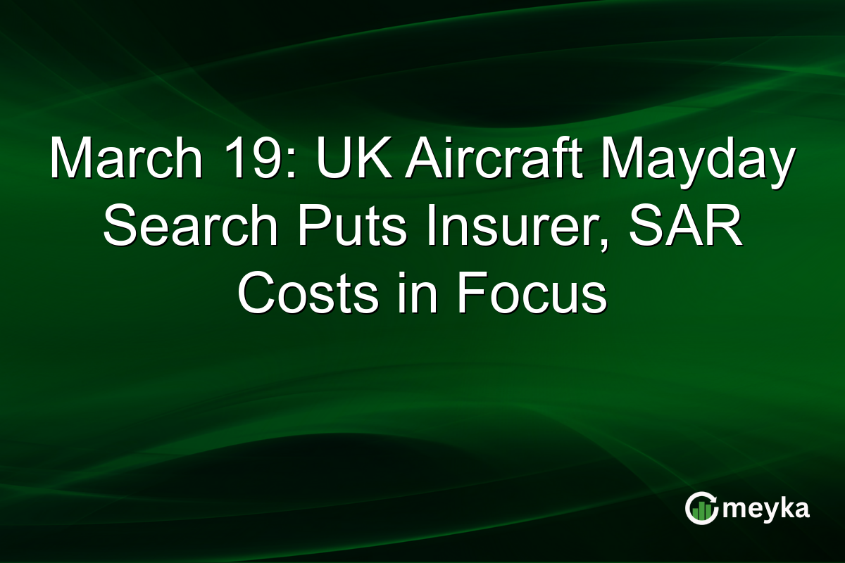 March 19: UK Aircraft Mayday Search Puts Insurer, SAR Costs in Focus