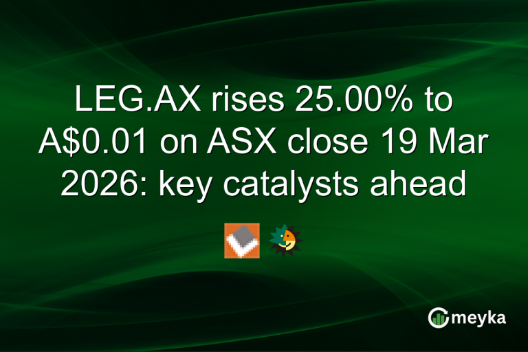 LEG.AX rises 25.00% to A$0.01 on ASX close 19 Mar 2026: key catalysts ahead