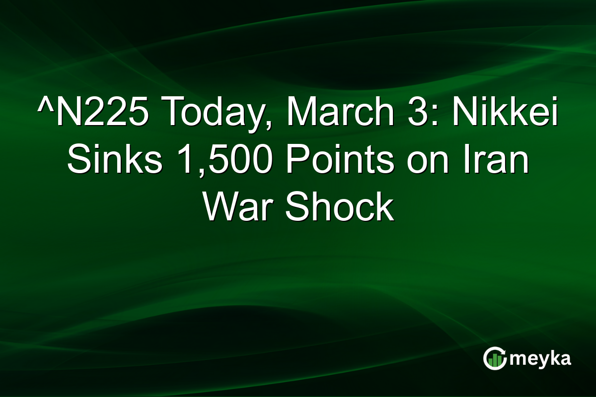 ^N225 Today, March 3: Nikkei Sinks 1,500 Points on Iran War Shock