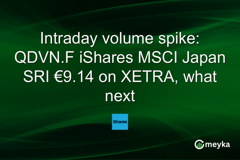 Intraday volume spike: QDVN.F iShares MSCI Japan SRI €9.14 on XETRA, what next