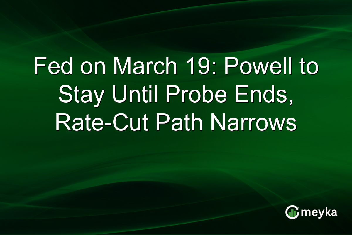 Fed on March 19: Powell to Stay Until Probe Ends, Rate-Cut Path Narrows
