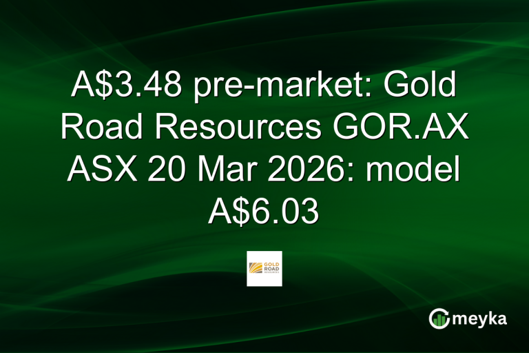 A$3.48 pre-market: Gold Road Resources GOR.AX ASX 20 Mar 2026: model A$6.03