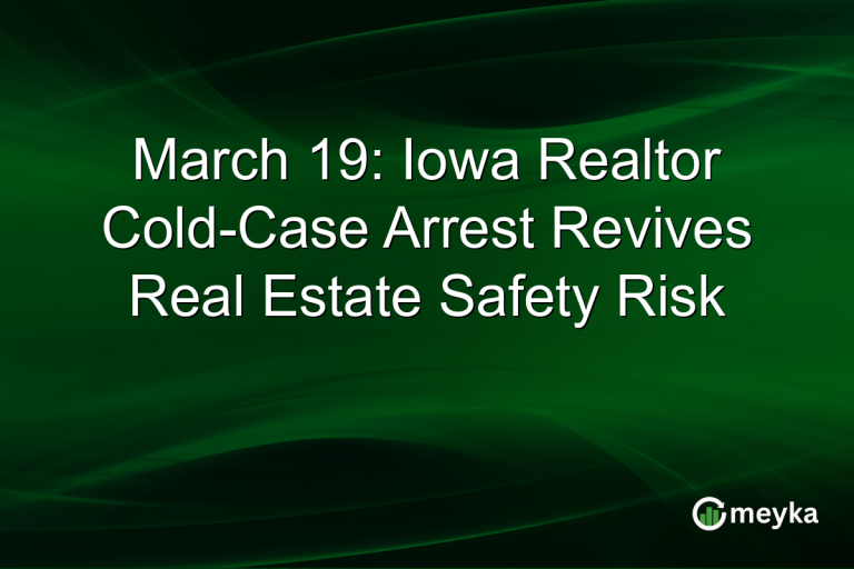 March 19: Iowa Realtor Cold-Case Arrest Revives Real Estate Safety Risk