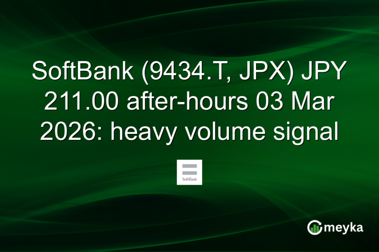 SoftBank (9434.T, JPX) JPY 211.00 after-hours 03 Mar 2026: heavy volume signal