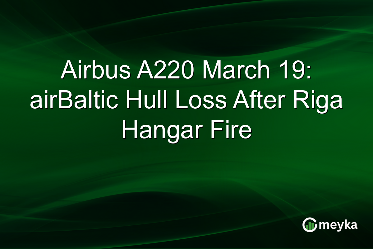 Airbus A220 March 19: airBaltic Hull Loss After Riga Hangar Fire
