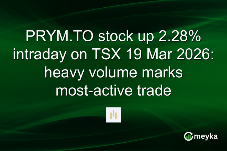 PRYM.TO stock up 2.28% intraday on TSX 19 Mar 2026: heavy volume marks most-active trade