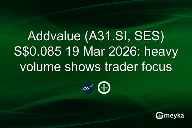 Addvalue (A31.SI, SES) S$0.085 19 Mar 2026: heavy volume shows trader focus