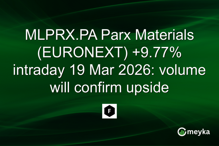 MLPRX.PA Parx Materials (EURONEXT) +9.77% intraday 19 Mar 2026: volume will confirm upside