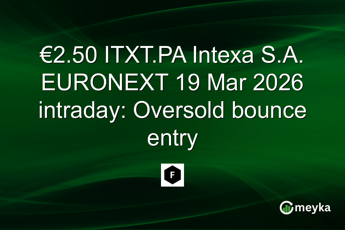 €2.50 ITXT.PA Intexa S.A. EURONEXT 19 Mar 2026 intraday: Oversold bounce entry