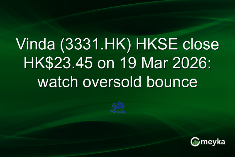 Vinda (3331.HK) HKSE close HK$23.45 on 19 Mar 2026: watch oversold bounce