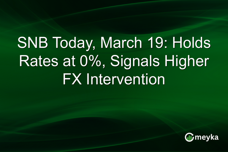 SNB Today, March 19: Holds Rates at 0%, Signals Higher FX Intervention