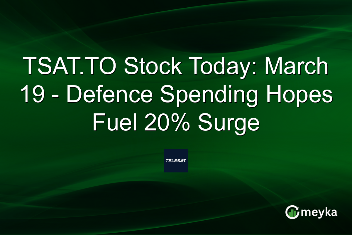 TSAT.TO Stock Today: March 19 – Defence Spending Hopes Fuel 20% Surge