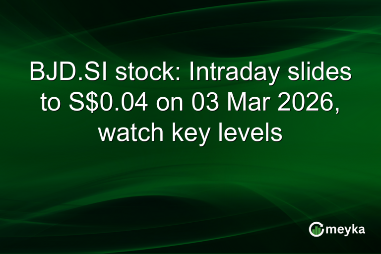 BJD.SI stock: Intraday slides to S$0.04 on 03 Mar 2026, watch key levels
