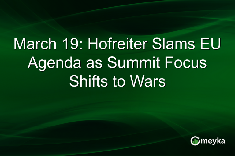 March 19: Hofreiter Slams EU Agenda as Summit Focus Shifts to Wars