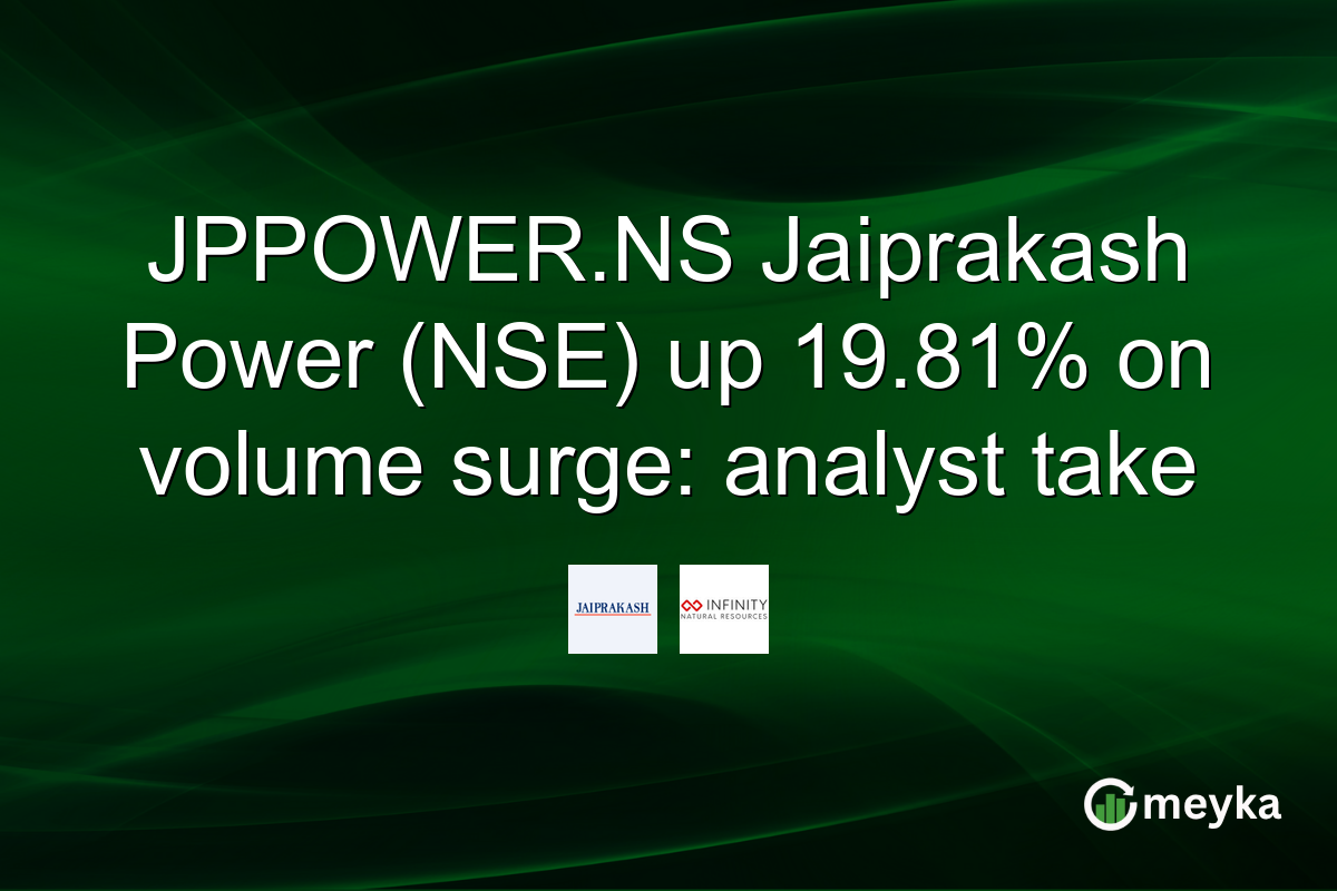 JPPOWER.NS Jaiprakash Power (NSE) up 19.81% on volume surge: analyst take