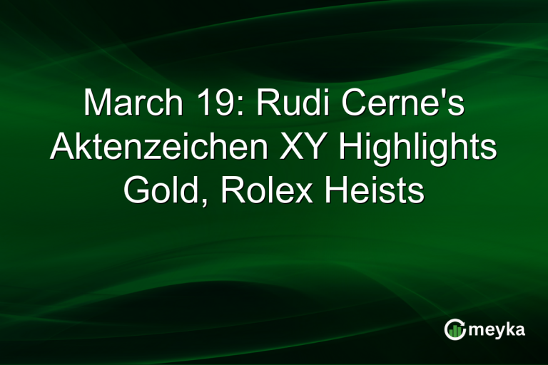 March 19: Rudi Cerne's Aktenzeichen XY Highlights Gold, Rolex Heists