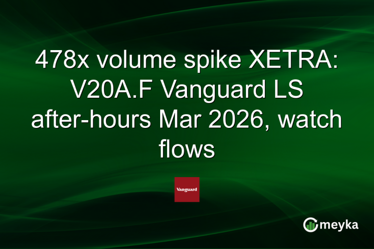 478x volume spike XETRA: V20A.F Vanguard LS after-hours Mar 2026, watch flows