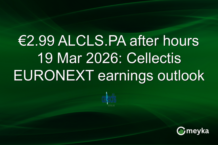 €2.99 ALCLS.PA after hours 19 Mar 2026: Cellectis EURONEXT earnings outlook
