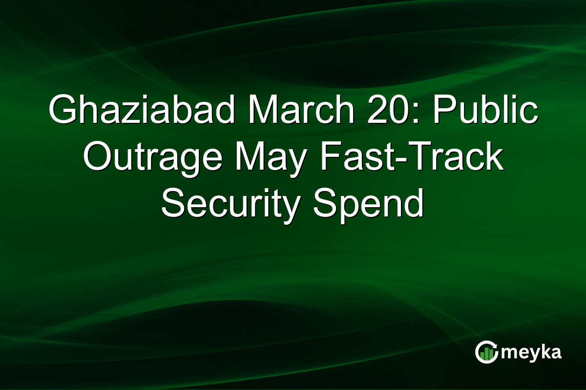 Ghaziabad March 20: Public Outrage May Fast-Track Security Spend