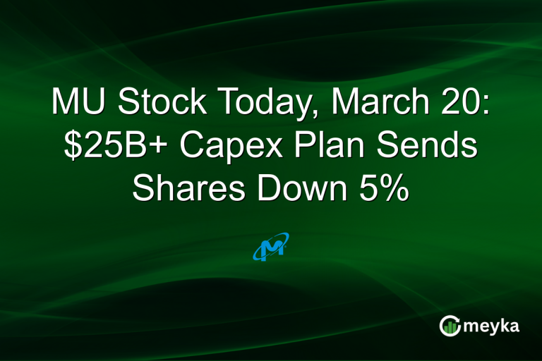 MU Stock Today, March 20: $25B+ Capex Plan Sends Shares Down 5%