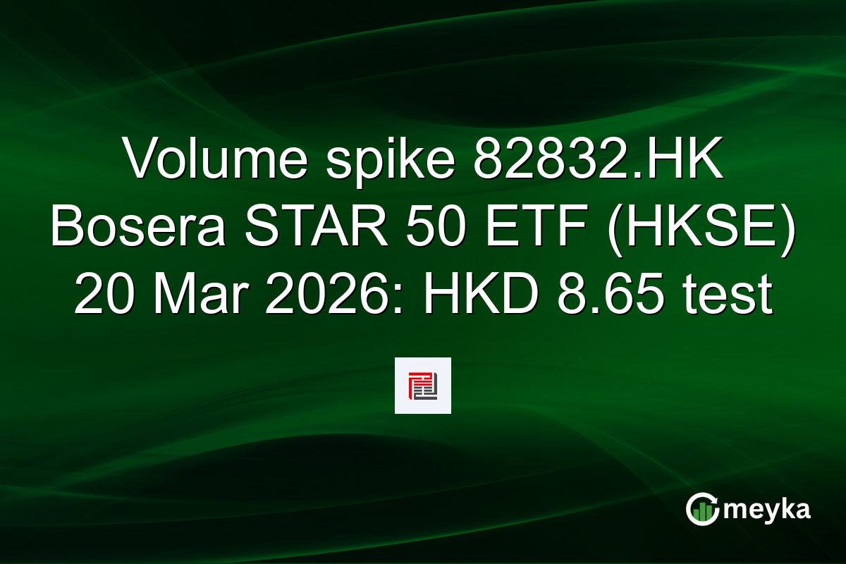 Volume spike 82832.HK Bosera STAR 50 ETF (HKSE) 20 Mar 2026: HKD 8.65 test