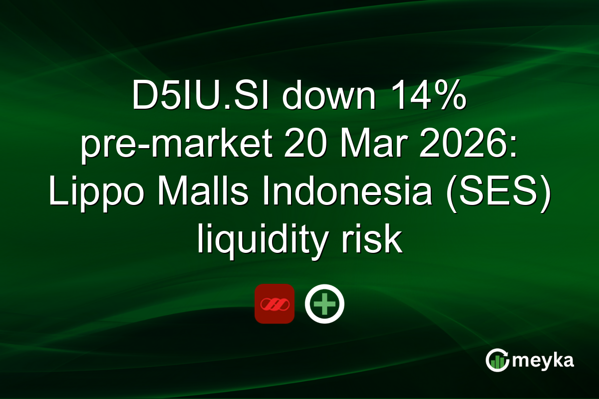 D5IU.SI down 14% pre-market 20 Mar 2026: Lippo Malls Indonesia (SES) liquidity risk