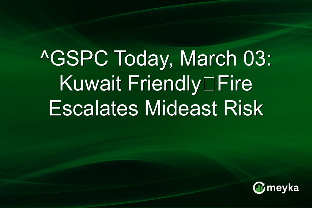^GSPC Today, March 03: Kuwait Friendly‑Fire Escalates Mideast Risk