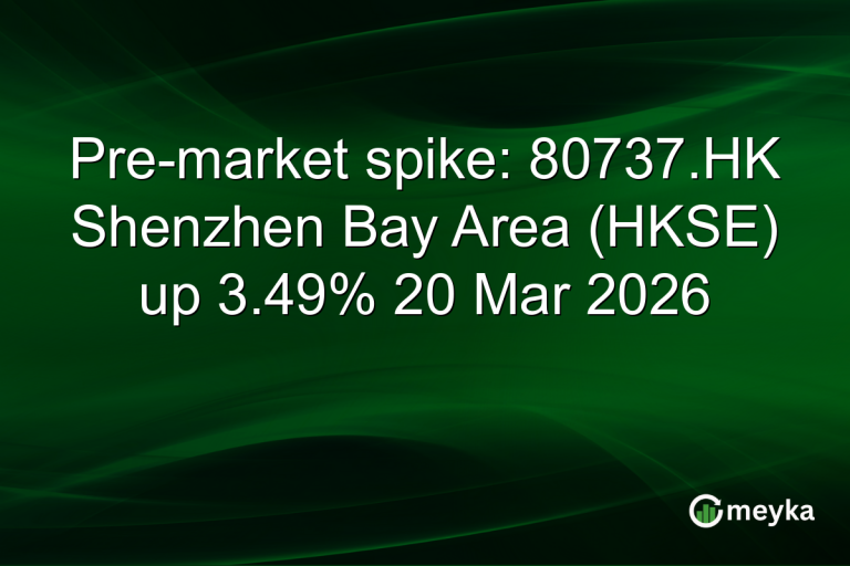 Pre-market spike: 80737.HK Shenzhen Bay Area (HKSE) up 3.49% 20 Mar 2026