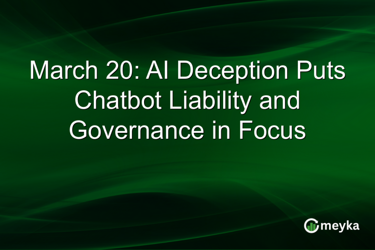 March 20: AI Deception Puts Chatbot Liability and Governance in Focus