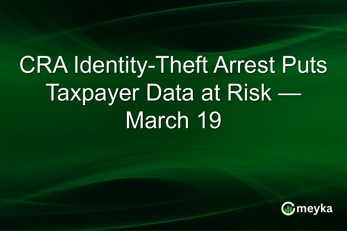 CRA Identity-Theft Arrest Puts Taxpayer Data at Risk — March 19