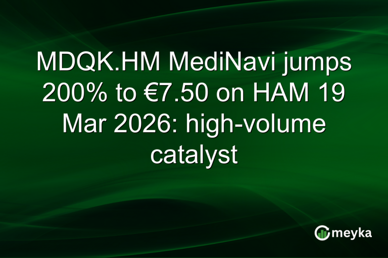 MDQK.HM MediNavi jumps 200% to €7.50 on HAM 19 Mar 2026: high-volume catalyst
