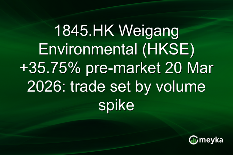 1845.HK Weigang Environmental (HKSE) +35.75% pre-market 20 Mar 2026: trade set by volume spike
