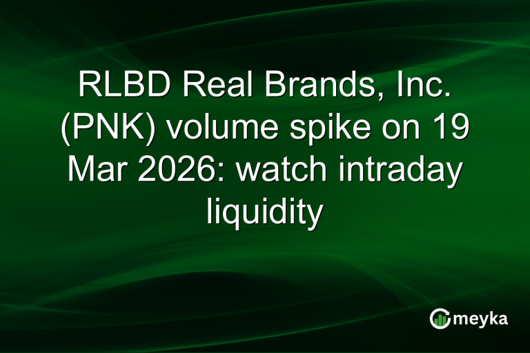 RLBD Real Brands, Inc. (PNK) volume spike on 19 Mar 2026: watch intraday liquidity