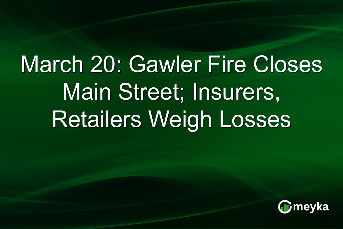 March 20: Gawler Fire Closes Main Street; Insurers, Retailers Weigh Losses