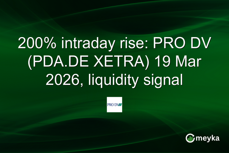 200% intraday rise: PRO DV (PDA.DE XETRA) 19 Mar 2026, liquidity signal
