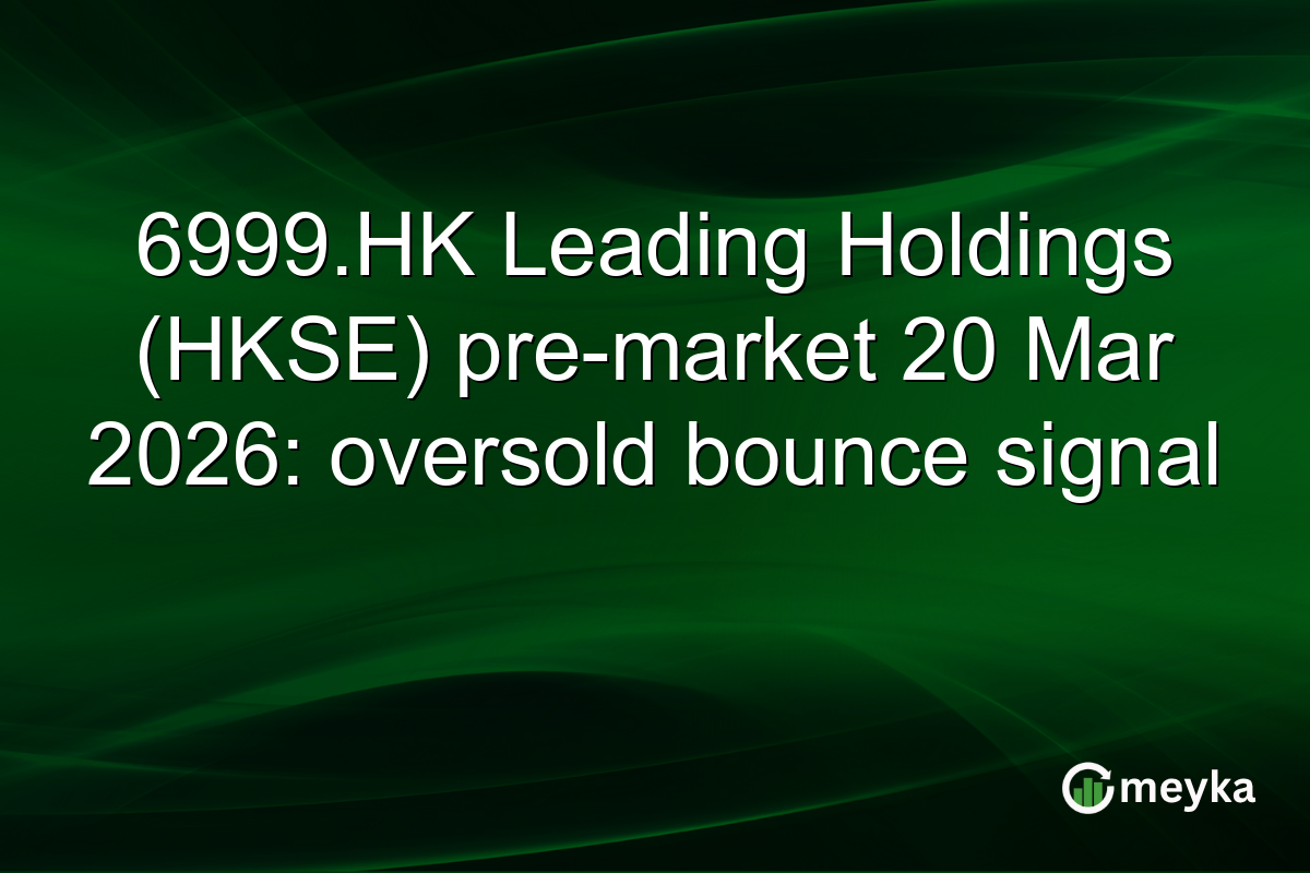 6999.HK Leading Holdings (HKSE) pre-market 20 Mar 2026: oversold bounce signal