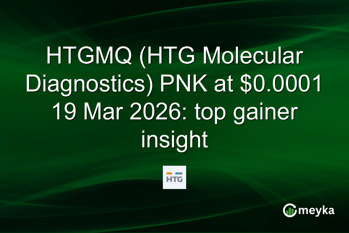 HTGMQ (HTG Molecular Diagnostics) PNK at $0.0001 19 Mar 2026: top gainer insight